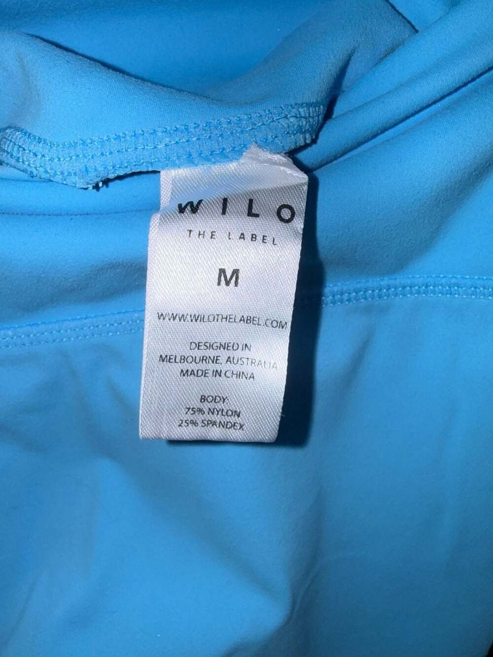 Wilo The Label Blue High-Waisted Biker Shorts Size M - Picture 3 of 3